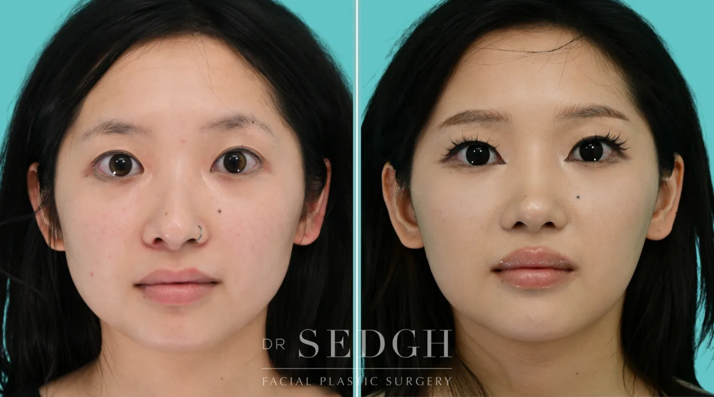 Patient 353 before Asian Rhinoplasty, view 2